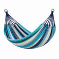 Amaca in cotone a righe blu e verde