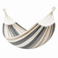 Amaca in tessuto a righe grigio e beige 200x150 cm