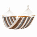 Amaca da Giardino in Cotone a Righe Beige, Marrone, Bianco e Grigio