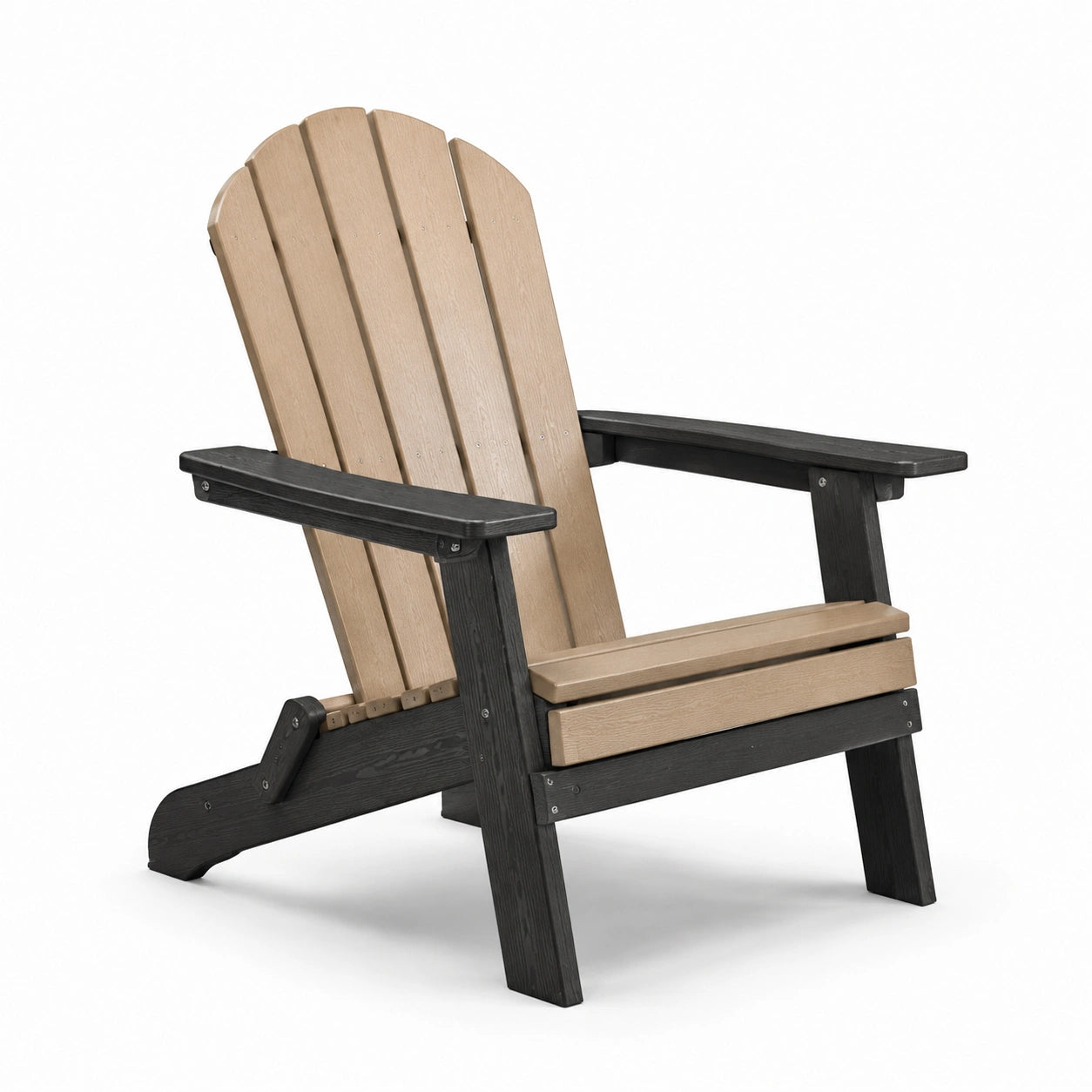 Sedia Adirondack in legno marrone e nero