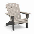 Sedia Adirondack in legno e metallo grigia per esterni