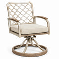 Sedia girevole in alluminio con cuscino in poliestere beige